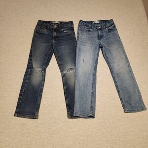 Levis Jeans Bundle Kids Size 7 Blue 511 514 551Z Slim Straight 4 Pairs Denim